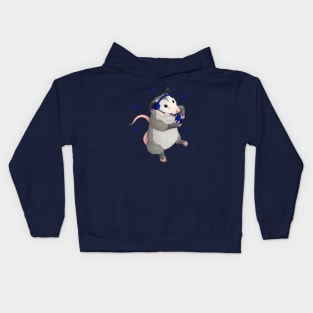 Possum playing video games Kids Hoodie